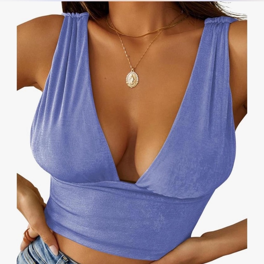 Flattering Deep V Top